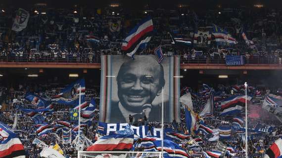 Farewell to Bernasconi, historic flag of Sampdoria