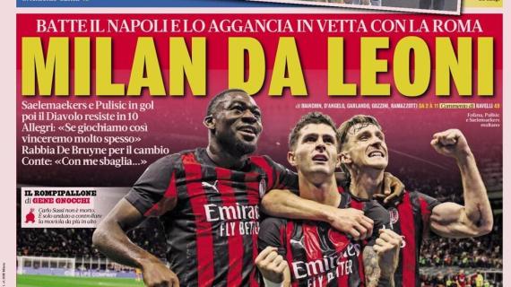 L’apertura della Gazzetta: “Milan da leoni”