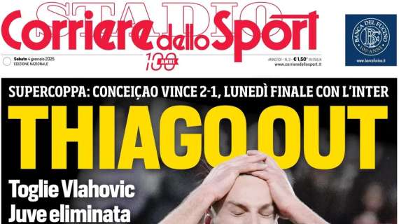 Juventus-Milan 1-2 in Supercoppa. CorSport: "Thiago out"