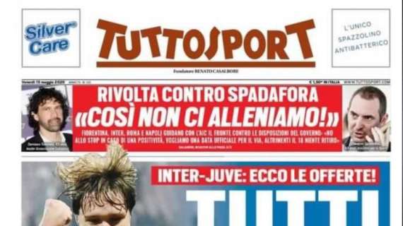 Tuttosport: "Rivolta contro Spadafora: 'Così non ci alleniamo!'"