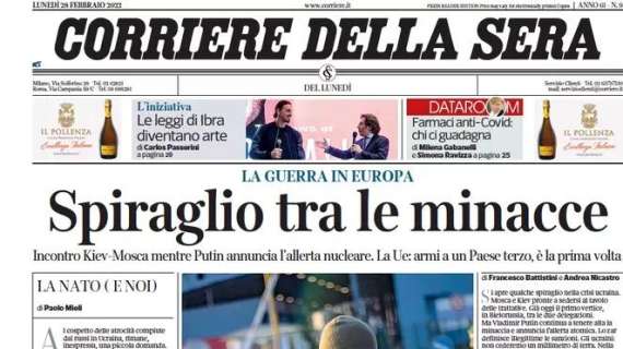 Il CorSera titola in prima pagina: “Le leggi di Ibra diventano arte”