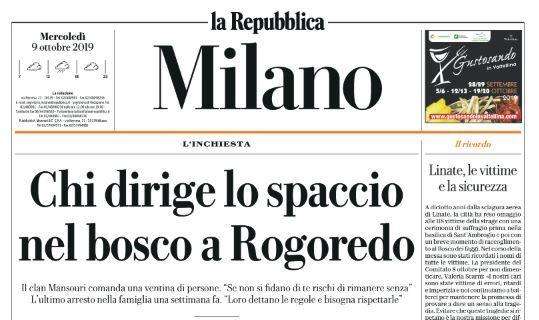 La Repubblica-Milano: "San Siro, i residenti bocciano Inter e Milan"