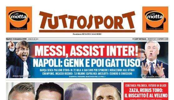 Napoli, Tuttosport titola: "Genk e poi Gattuso"