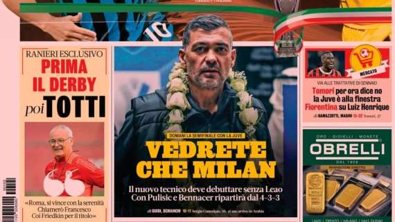 Nuovo Milan e mercato, le prime pagine dei principali quotidiani sportivi