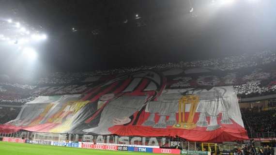 FOTO MN - Derby, la coreografia della Curva Sud Milano dedicata a Silvio Berlusconi e a i suoi trionfi alla guida del Milan