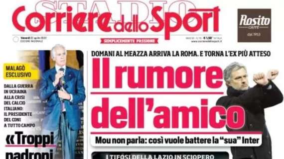CorSport in prima pagina: "Lo scivolone di Lotito, l'Olimpico è milanista"