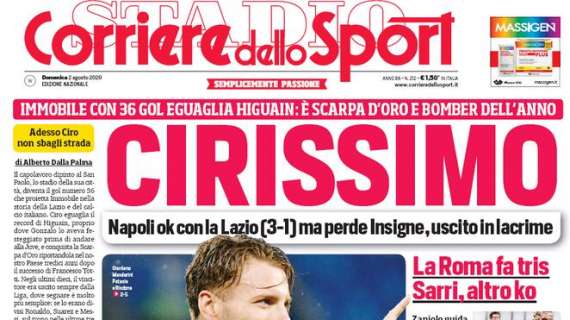 Il Corriere dello Sport in prima pagina: "Ibra esalta il Milan"