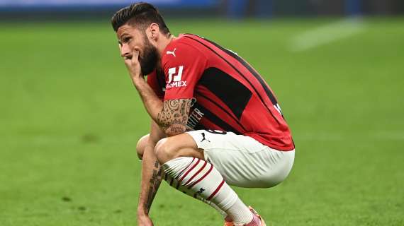Le pagelle di Giroud: falsissimo 9, si nota solo per un salvataggio su Tonali. Un'anima in pena