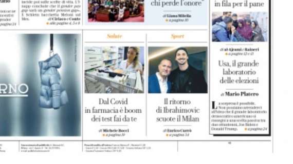 Repubblica: "Il ritorno di Ibrahimovic scuote il Milan"