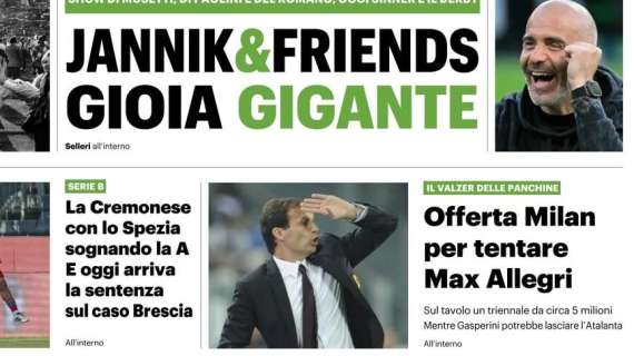 Il QS titola: "Offerta Milan per tentare Max Allegri"