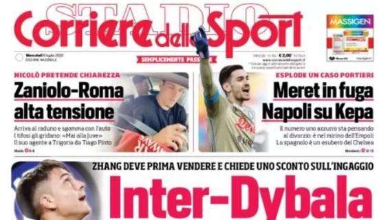 Il CorSport in prima pagina: "Inter-Dybala, la via è stretta". Milan e Roma in agguato