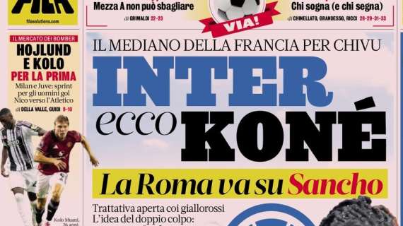 La Gazzetta in prima pagina: “Hojlund e Kolo per la prima: Milan e Juve sprint per gli uomini gol”