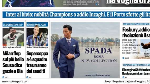 Tuttosport: "Milan flop sul più bello: Sousa dice grazie a Dia"