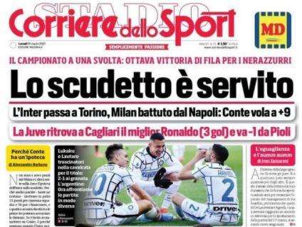 Il CorSport in prima pagina: "Lo scudetto è servito". Milan ko, Inter a +9