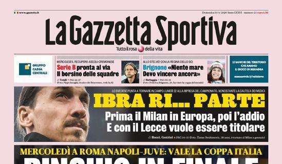 Milan, La Gazzetta dello Sport: "Ibra ri... parte"