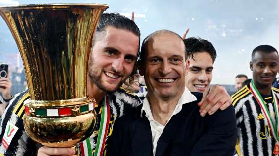 Rabiot ritrova Allegri: è il tecnico che l'ha impiegato di più e col quale ha segnato di più