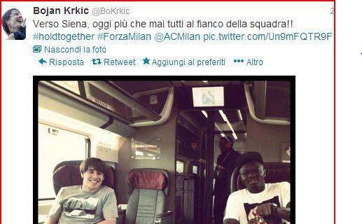 FOTO - Bojan e Muntari hanno raggiunto Siena per stare al fianco dei compagni