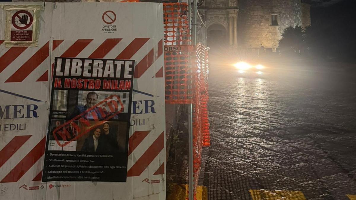 MN – La contestazione “Liberate il Milan” arriva anche a Napoli: le foto dei manifesti in città