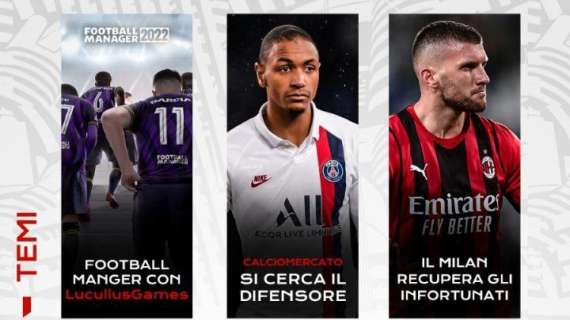 LIVE MN - Dalle 17.30 siamo in diretta su Twitch! I temi: Football Manager con LucullusGames, calciomercato e recuperi