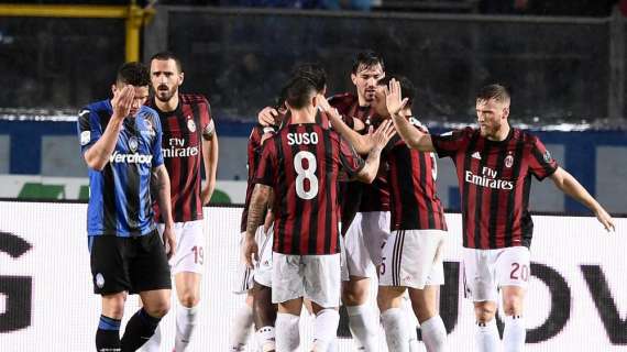Milan, contro l'Atalanta 56° partita stagionale