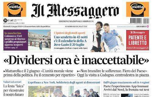 Il Messaggero in prima pagina: "Uno scudetto in 43 notti"