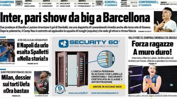 Tuttosport in prima pagina: "Milan, dossier sui torti Uefa. 'Ora basta'"