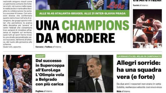 Il QS sul Milan: “Allegri sorride: ha una squadra vera (e forte)”