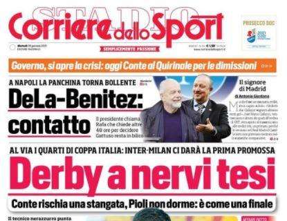 Inter-Milan, Corriere dello Sport: "Derby a nervi tesi"