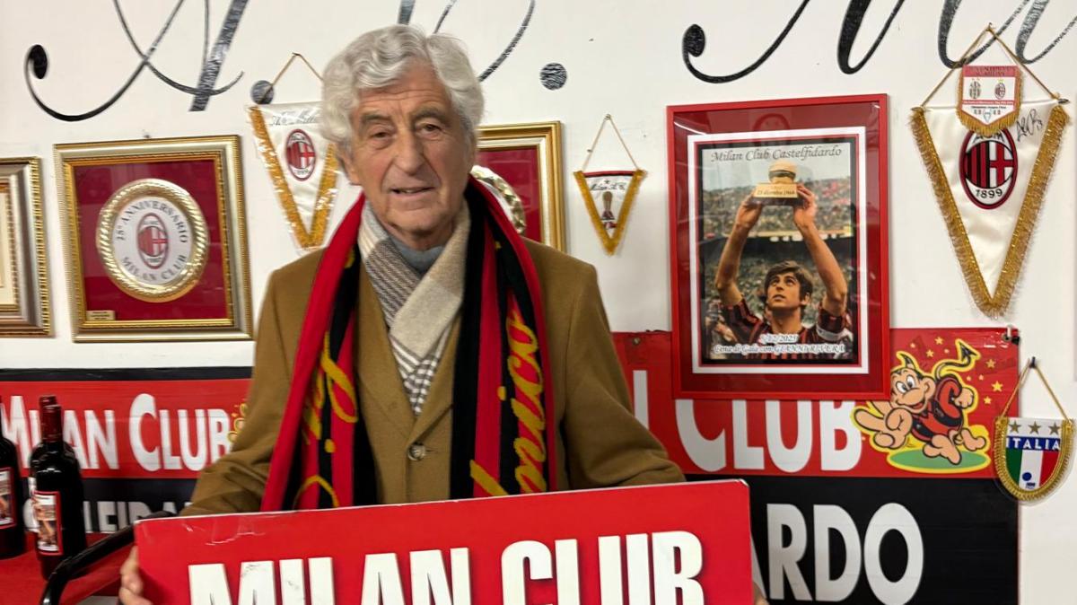 Gianni Rivera ospite del Milan Club Castelfidardo per la festa di Natale dello scorso 5 dicembre