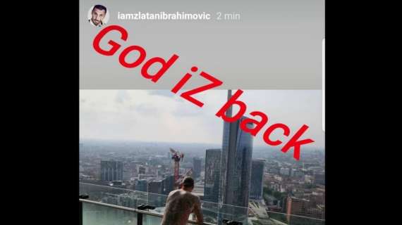Ibra dal balcone di casa a Milano: "Dio è tornato e veglia su di voi"
