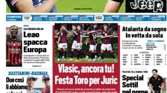 Tuttosport in prima pagina: "Leao spacca Europa"