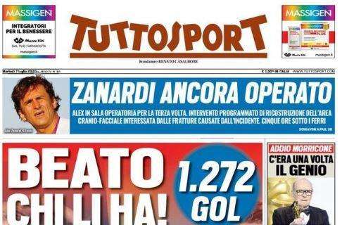 Ibra-CR7, Tuttosport in prima pagina: "Beato chi li ha!"