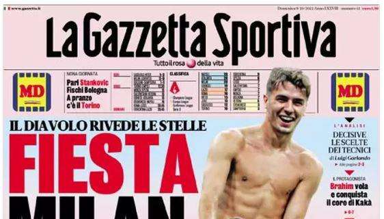 La Gazzetta dello Sport in prima pagina: "Fiesta Milan"