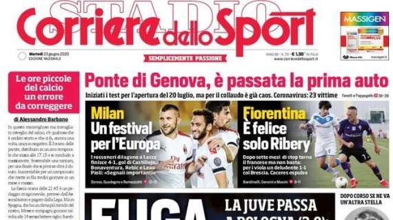 Il Corriere dello Sport titola: "Milan, un festival per l’Europa"