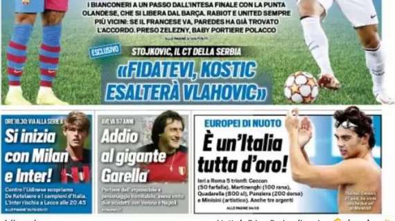 Serie A, Tuttosport in prima pagina: "Si inizia con Milan e Inter!"