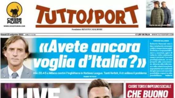 Tuttosport in prima pagina: "Guardate Ibra, sembra Rocky. Allenamenti estremi per tornare"