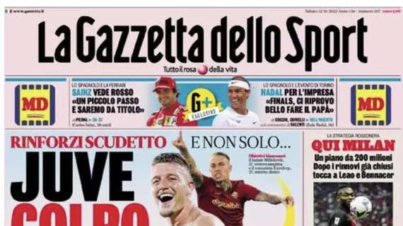 La Gazzetta in prima pagina: "Piano da 200 milioni: tocca a Leao e Bennacer"