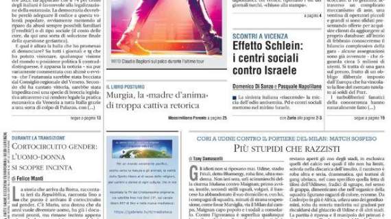 Il Giornale titola: “Più stupidi che razzisti”