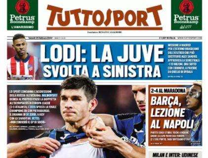Tuttosport in prima pagina: "Milan e Inter: Udinese e Genoa insidie scudetto"