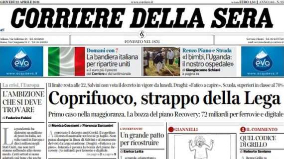 Corriere della Sera: "Il Milan sconfitto e l’Inter sale a +10"