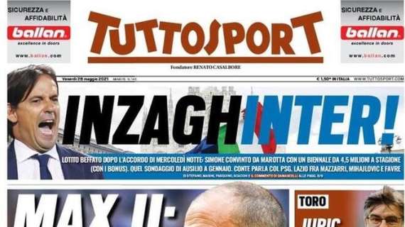 Tuttosport in prima pagina: "Milan: Giroud per la Champions"