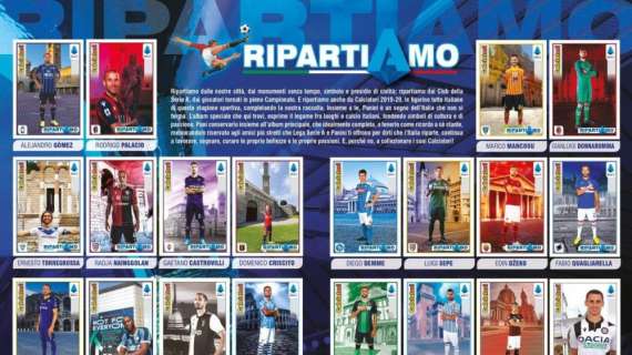 Serie A, ecco 20 campioni mini-album Panini "ripartiamo"