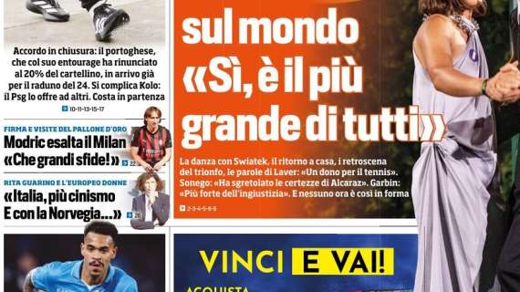 Tuttosport apre con le parole di Modric: "Che grandi sfide!"