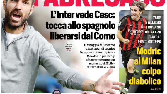 Il CorSport in apertura: "Modric al Milan colpo diabolico"