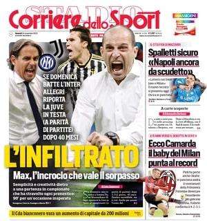 Il CorSport in prima pagina: "Ecco Camarda: il baby del Milan punta al record"