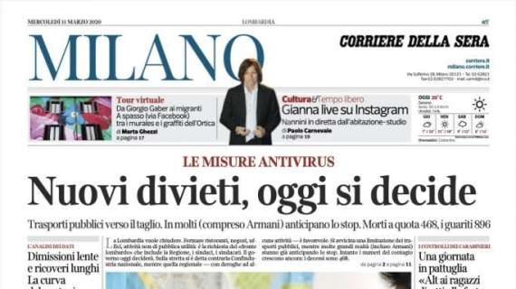 Corriere Milano: "Piano San Siro slitta ad aprile"
