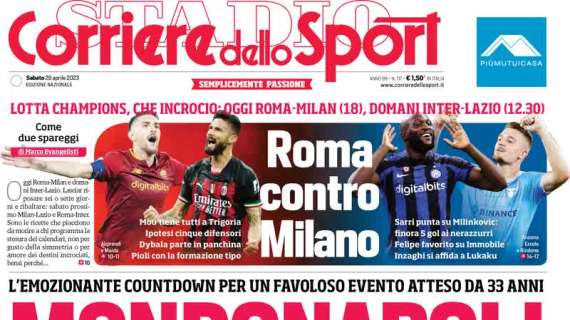 Il CorSport presenta il weekend in prima pagina: “Roma contro Milano”