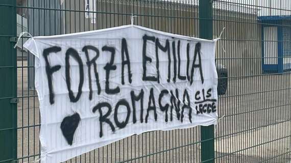 Alluvione in EmiliaRomagna, la vicinanza dei tifosi del Lecce &quot;Forza!&quot;