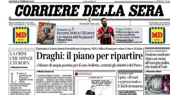 Coppa Italia, CorSera: "Il Milan travolge la Lazio a vola in semifinale"