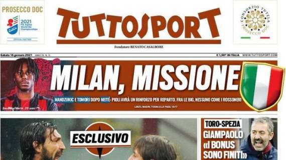 Milan, Tuttosport in prima pagina: "Missione scudetto"
